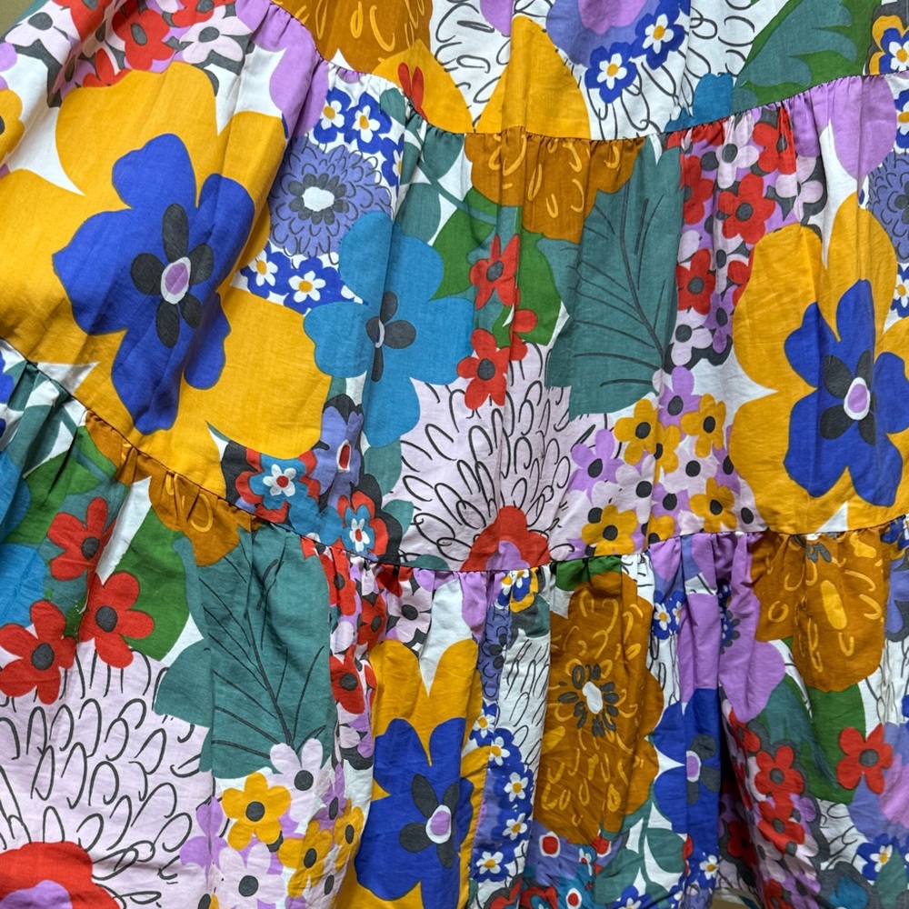 Vibrant Floral A-Line Skirt - Picture 7 of 13